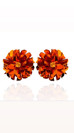 BLOSSOM STUDS ORANGE earrings orange earrings accessories jewelry