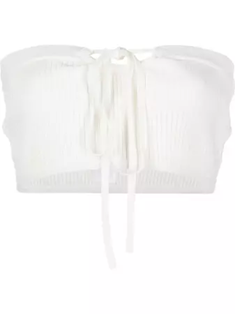 Casablanca Ripped Strapless Cropped Top - Farfetch