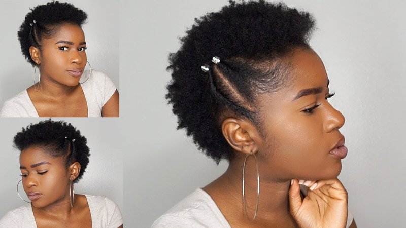 YouTube Quick & Simple Twisted Frohawk on Short (TWA) 4c Natural Hair!!! | Mona B.