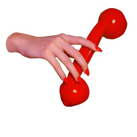 moond png holding a phone red hand