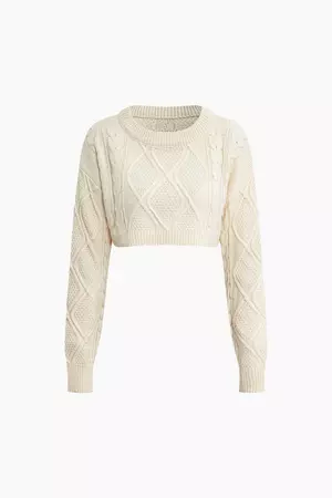 Cable Knit Crop Top – Micas