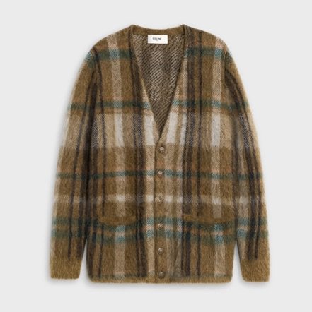 Celine cardigan in brushed mohair green