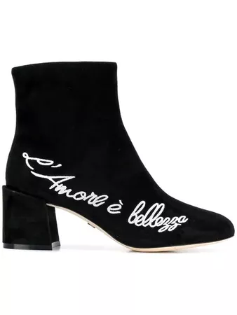 Dolce & Gabbana embroidered ankle boots