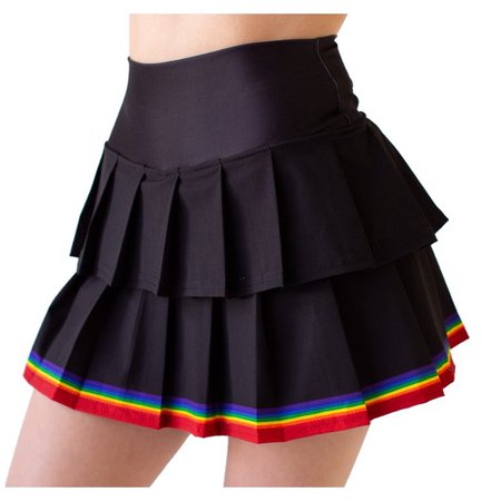 rainbow pleated skirt