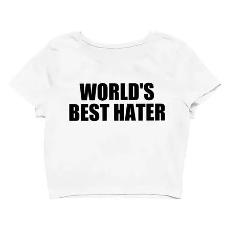 World's Best Hater Baby Tee Y2k Aesthetic Shirt Y2k - Etsy