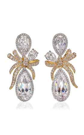18k Gold And Rhodium Vermeil Diamond Ruban Earrings By Anabela Chan | Moda Operandi