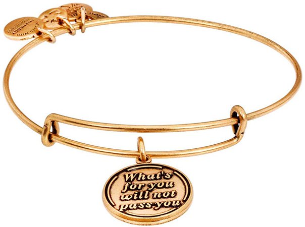 Amazon.com: Alex and ANI What's for You Will Not Pass You Charm Bangle Bracelet A12EB35RG: Jewelry