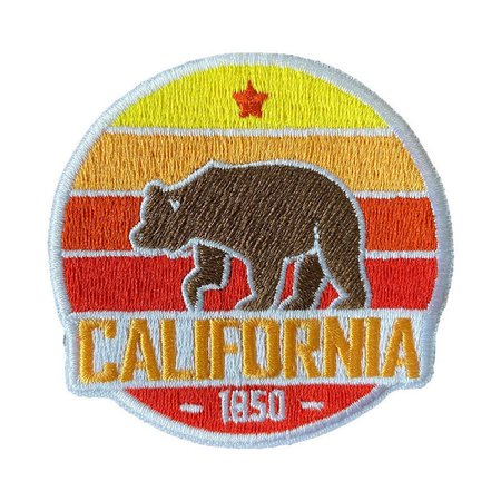 hey mo7ntains California Patch Retro Bear 100% Embroidery Sew or Iron-on | Etsy