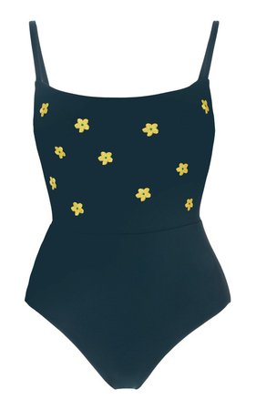 Floral-Embroidered Swimsuit by Anemone | Moda Operandi