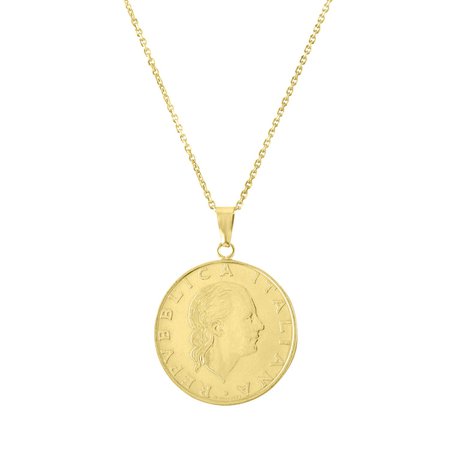 coin money gold necklace