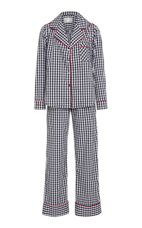 PIU Lifestyle Monogram The Daniella Long Cotton Pajama Set
