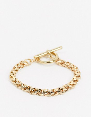 Reclaimed Vintage inspired 14k gold plated snake chain bracelet | ASOS