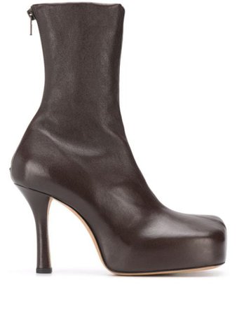 Bottega Veneta square-toe Ankle Boots - Farfetch