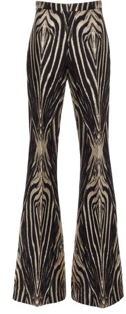 Zebra Print Crepe Trousers