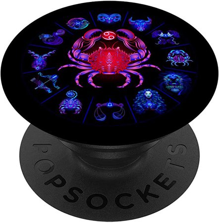 Amazon.com: June, July Cancer Zodiac Crab Sign Horoscope Glyph PopSockets PopGrip: Swappable Grip for Phones & Tablets