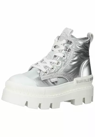 Buffalo Platform ankle boots - silver white/silver-coloured - Zalando.ie