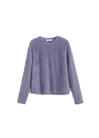 MANGO Faux fur knit sweater