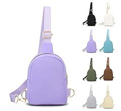 Amazon.com | VOROLO Crossbody Sling Bag，Women Sling Chest Bag with Ajustable Strap Small Trendy Sling Crossbody Bag Light Purple | Waist Packs