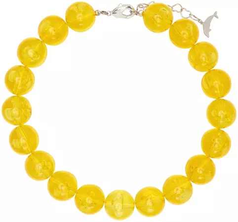 Yellow Dragon Ball Necklace by La Manso on Sale