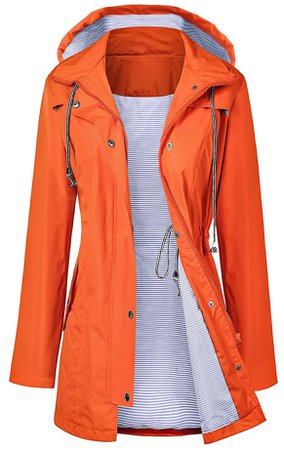 orange rain coat