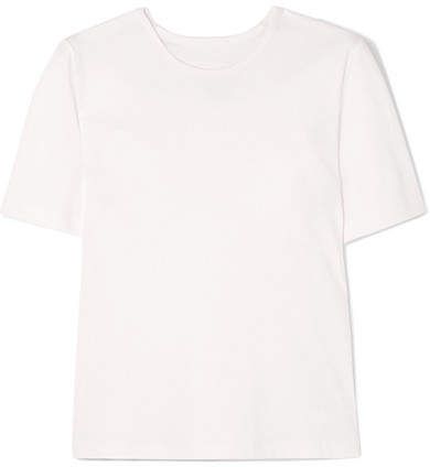 Layered Cotton-jersey T-shirt - Ivory