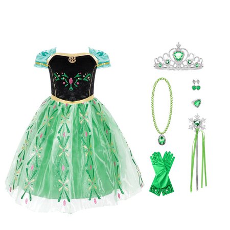 Disney princess  Anna frozen costume with accessories