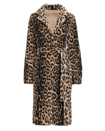 Leopard Reversible Robe Coat