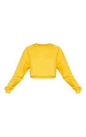 YELLOW ULTIMATE CROPPED SWEATER