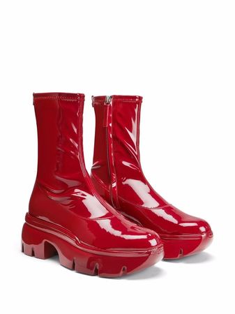 Shop Giuseppe Zanotti Apocalypse Gloss chunky boots with Express Delivery - FARFETCH