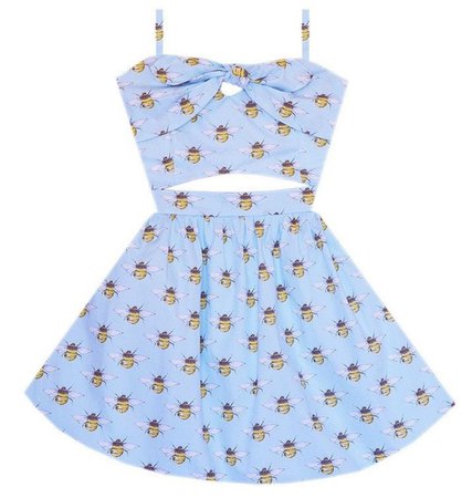 bumble bee blue dress
