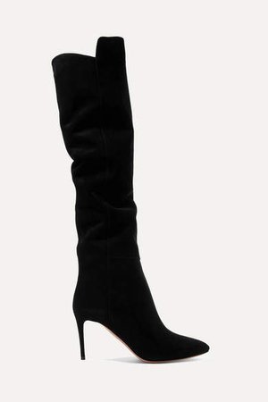 Gainsbourg 85 Suede Knee Boots - Black