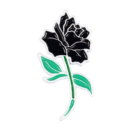 Black Rose Pin – Deja Pins