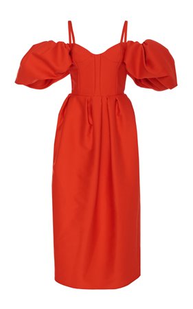 Rosie Assoulin Off-The-Shoulder Cotton Dress