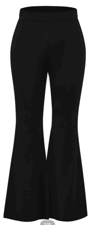 plain Black flare legged leggings