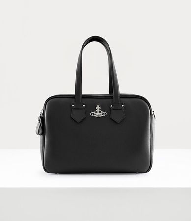 Saffron Briefcase in Black | Vivienne Westwood®