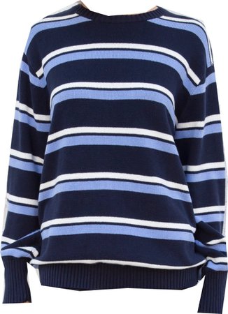 brianna striped sweater navy blue+light blue, brandy melville