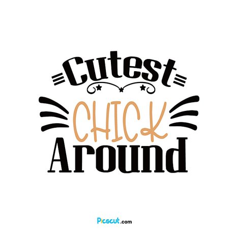 Handwritten Cute Chick Around Svg Phrase Art Word SVG file and Png Image Free Download