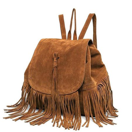Bohemian Suede Tassels Backpack – Boots N Bags Heaven