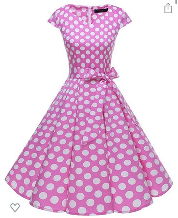 Dressstar vintage pink polka dot dress