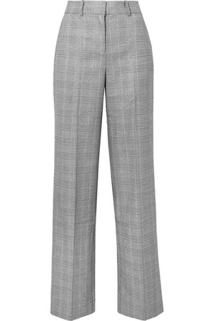 Equipment | + Tabitha Simmons Hyperion Prince of Wales checked voile wide-leg pants | NET-A-PORTER.COM