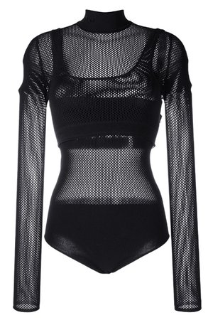 fendi layered mesh bodysuit