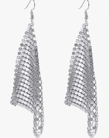 metal mesh earrings