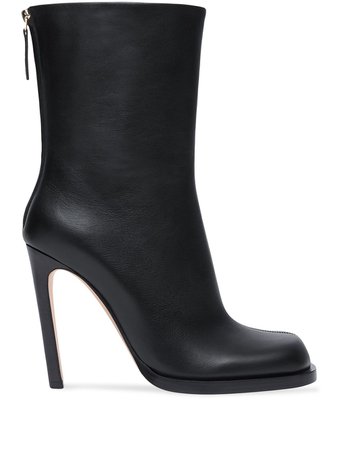 Burberry Vintage check-lined Leather Ankle Boots - Farfetch