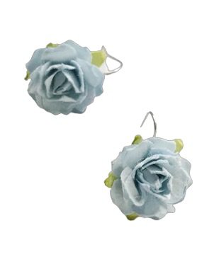 Flower earrings, floral earrings, blue flower earrings, blue earrings, bridal floral earrings, wedding flower earrings, floral earrings