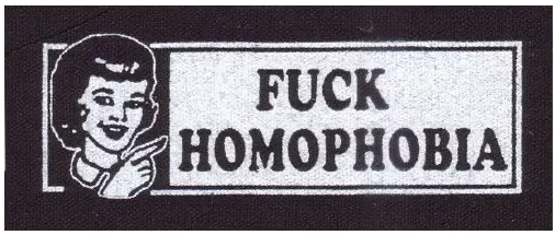 fuck gay punk patch black Sticker by Nathan 💸