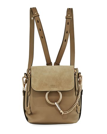 Chloe Faye Small Leather/Suede Backpack