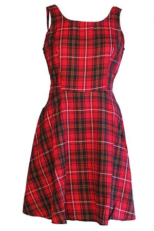 Retrolicious Red Plaid Skater Dress at Amazon Women’s Clothing store