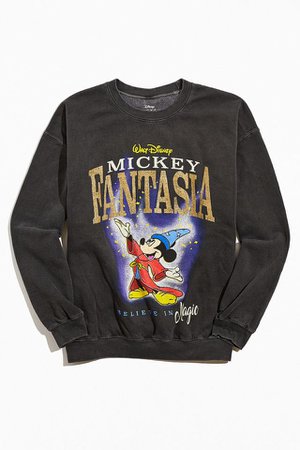 Disney Fantasia Mickey Mouse UO Exclusive Crew Neck Sweatshirt | Urban Outfitters