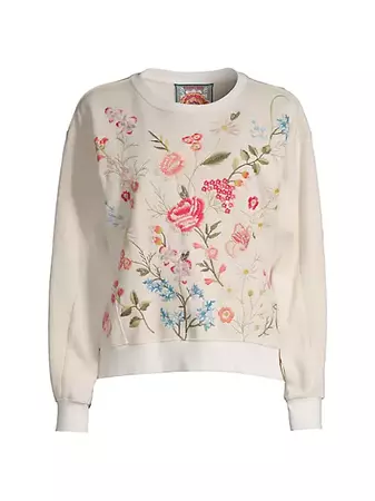 Catalina Floral Cotton French Terry Sweatshirt | Saks Fifth Avenue