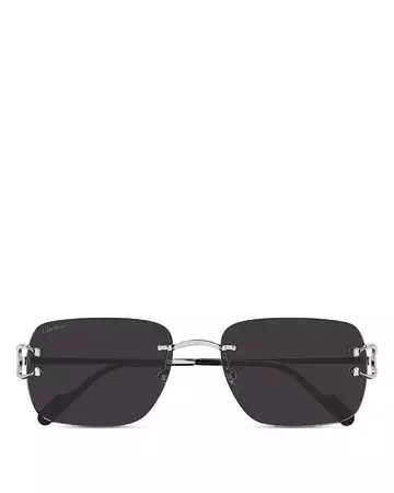 Cartier Kering Signature C 59mm Rectangular Sunglasses